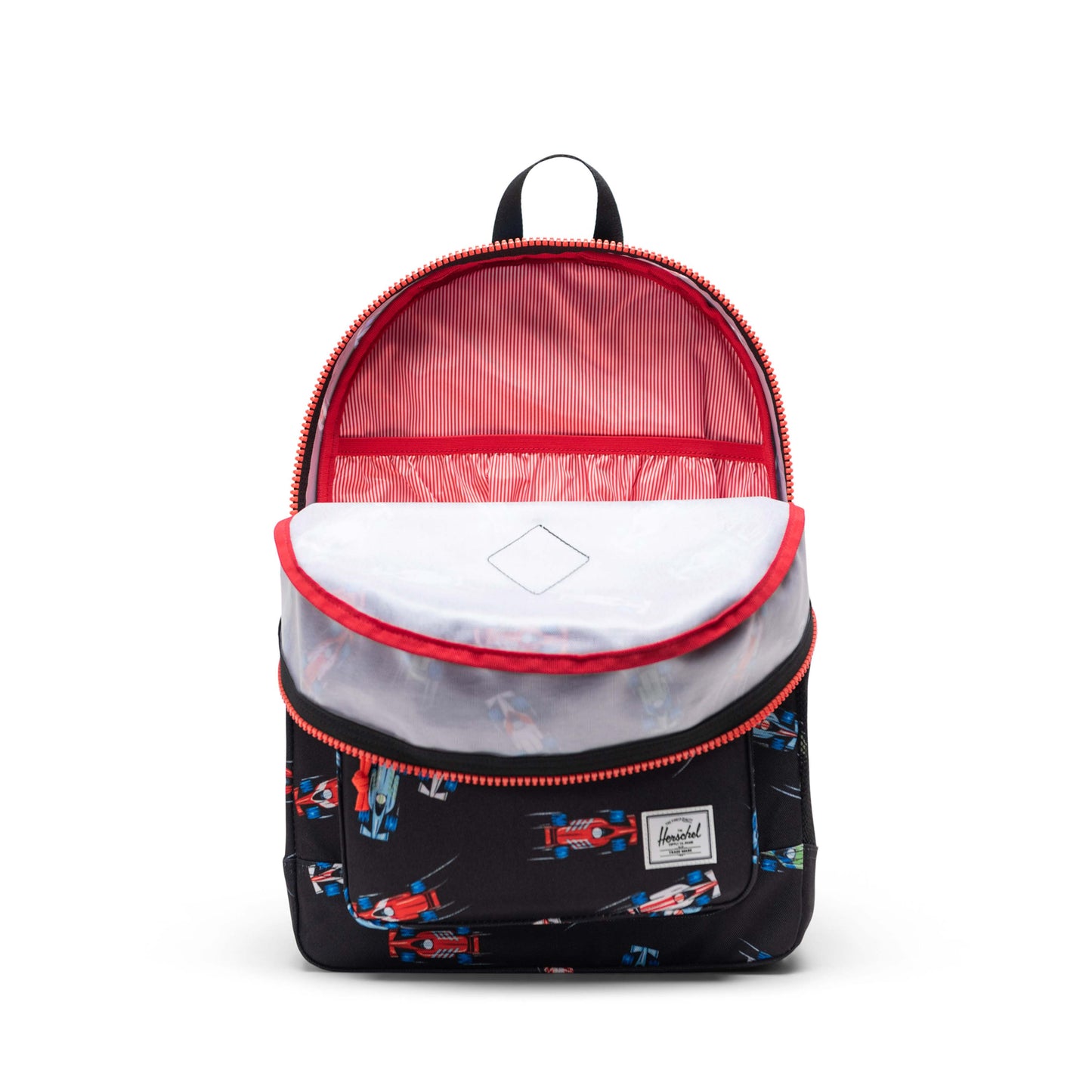 Race Cars Siyah Herschel Heritage Genç Su İtici Kumaş Sırt Çantası, 14" Laptop Uyumlu, 26 L