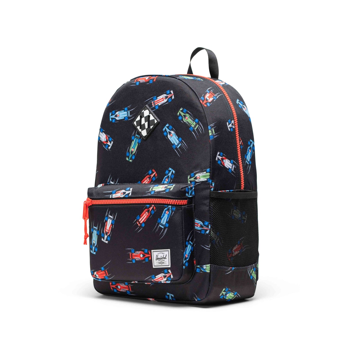Race Cars Siyah Herschel Heritage Genç Su İtici Kumaş Sırt Çantası, 14" Laptop Uyumlu, 26 L
