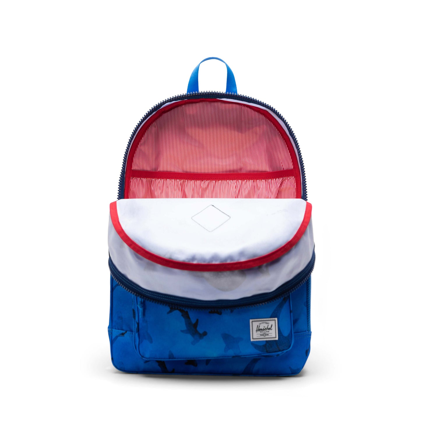 Sharks Mavi Herschel Heritage Genç Su İtici Kumaş Sırt Çantası, 14" Laptop Uyumlu, 26 L