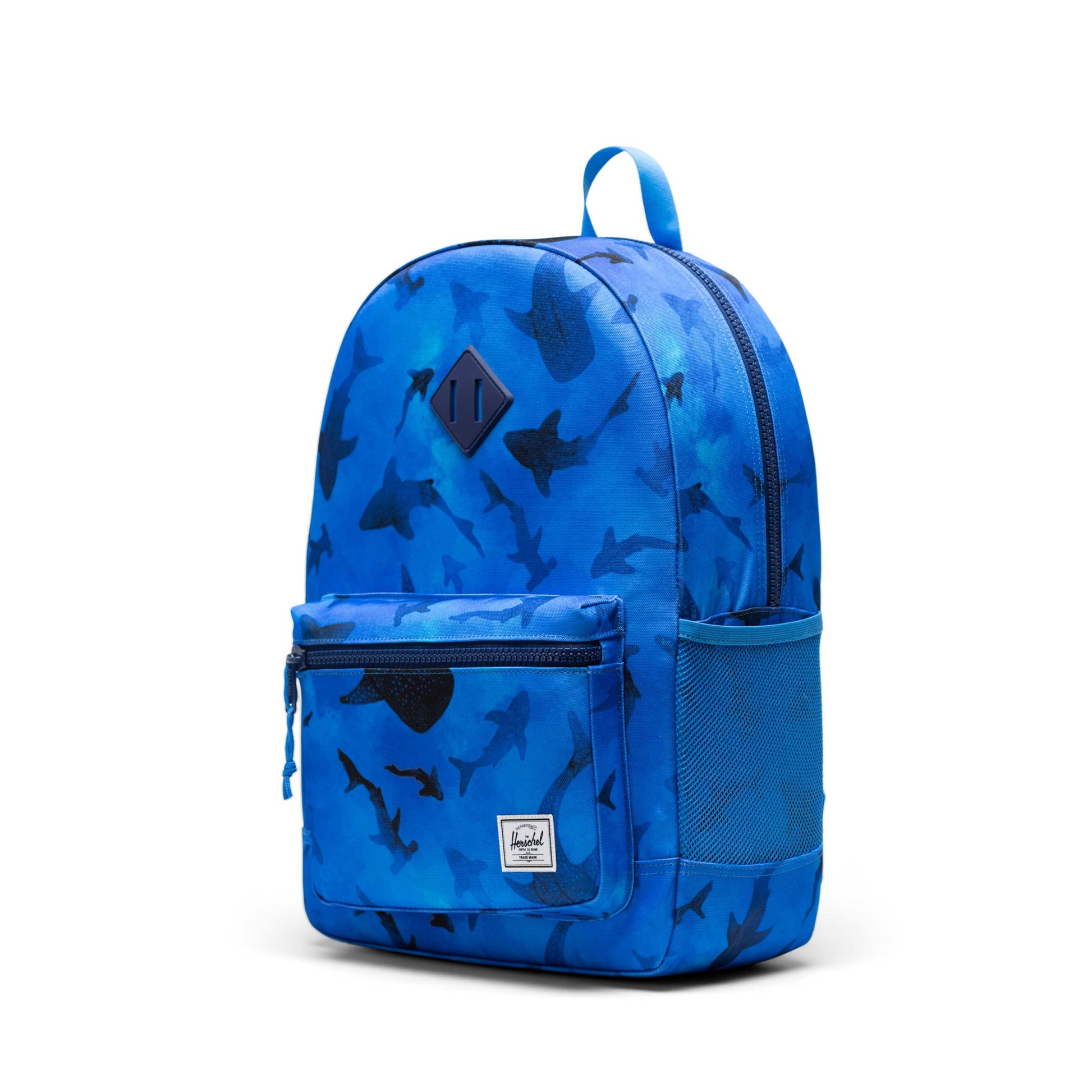 Sharks Mavi Herschel Heritage Genç Su İtici Kumaş Sırt Çantası, 14" Laptop Uyumlu, 26 L