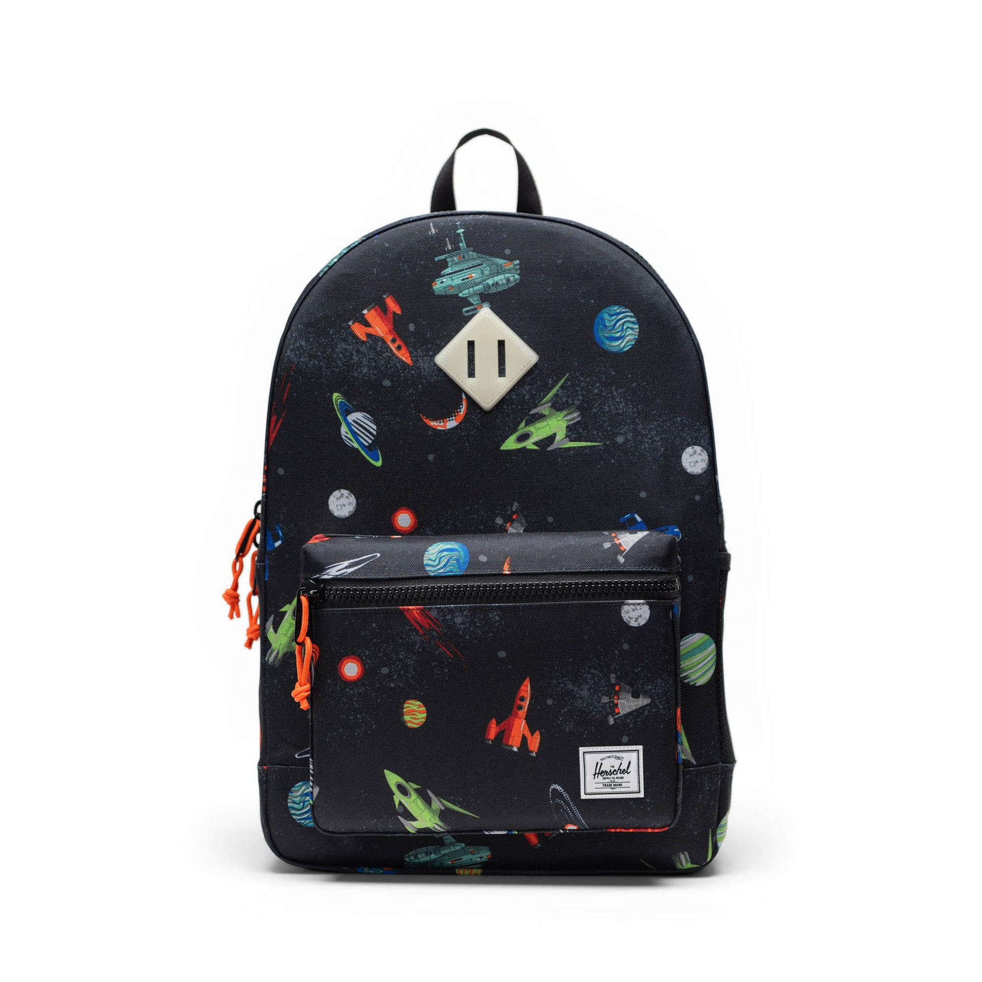 Uzay Desen Siyah Herschel Heritage Genç Su İtici Kumaş Sırt Çantası, 14" Laptop Uyumlu, 26 L