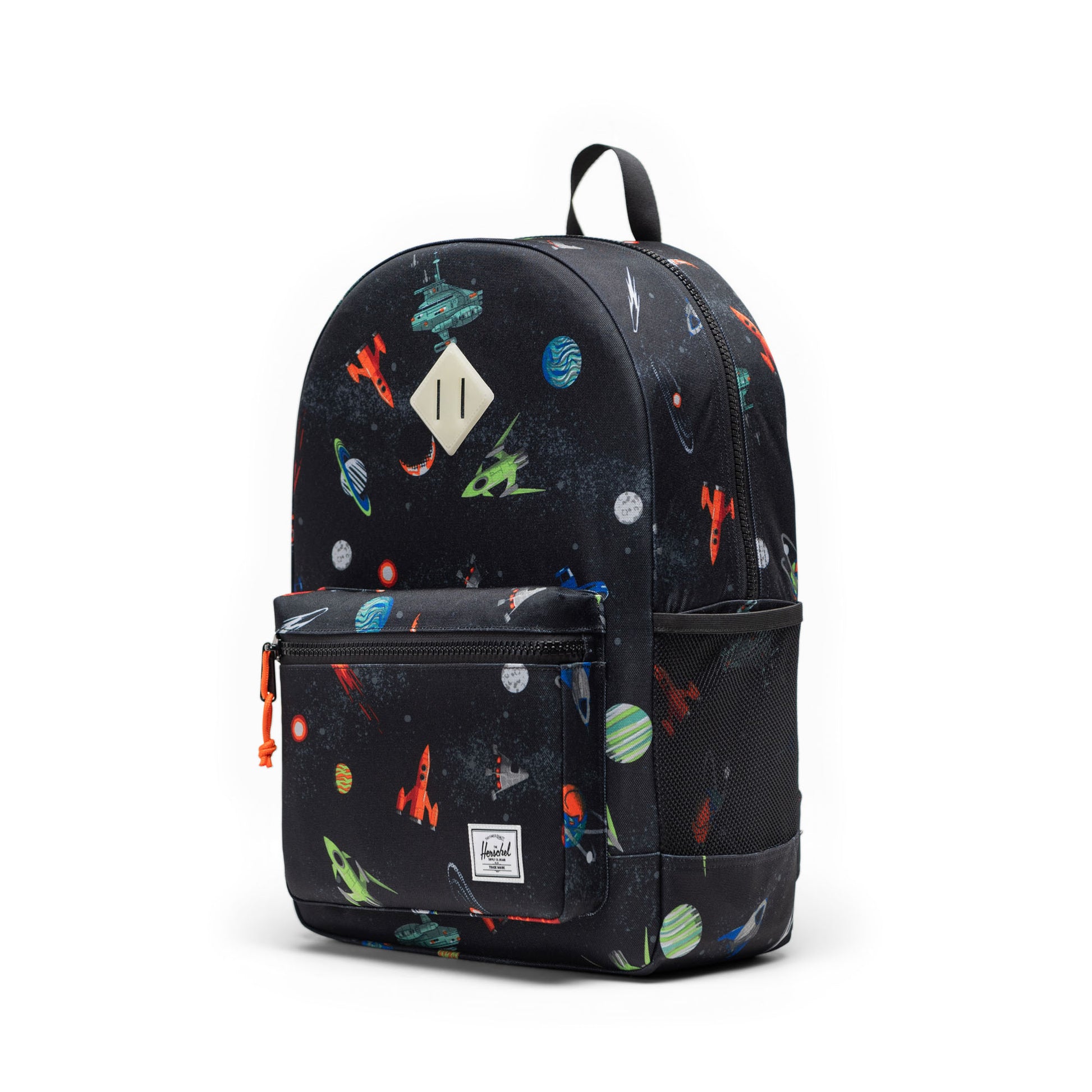 Uzay Desen Siyah Herschel Heritage Genç Su İtici Kumaş Sırt Çantası, 14" Laptop Uyumlu, 26 L