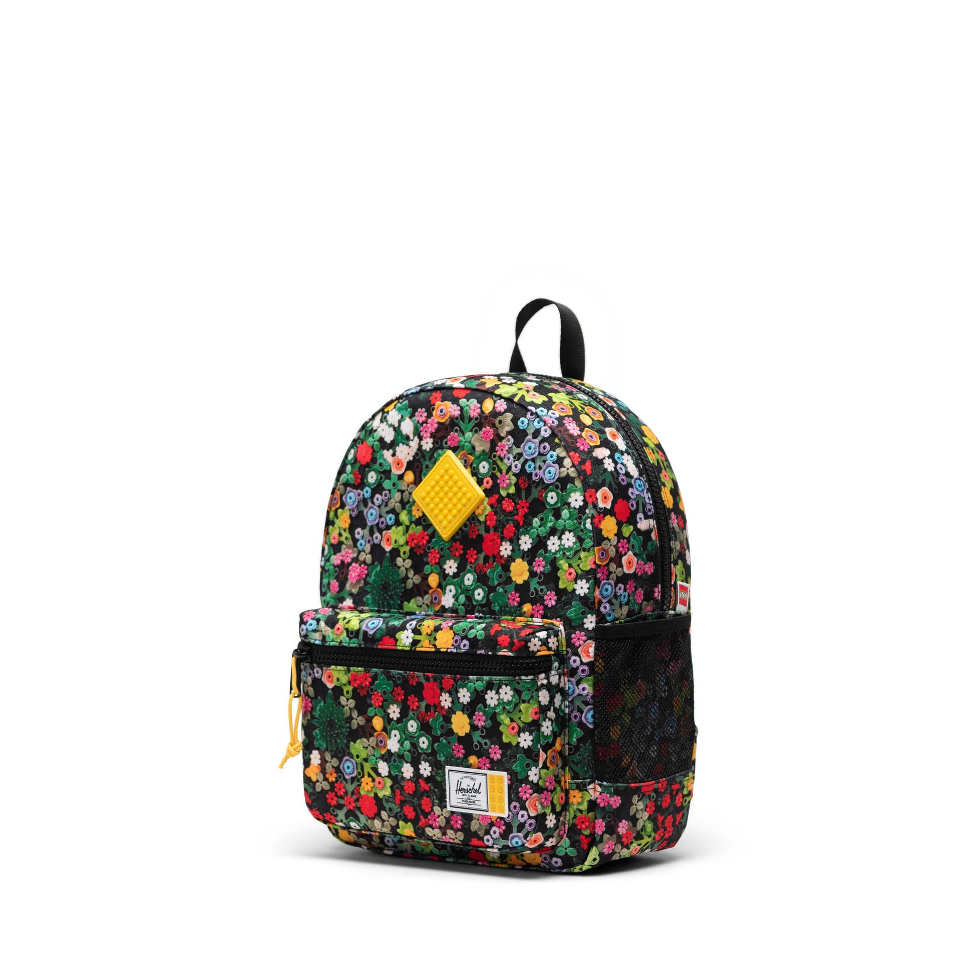 Lego Renkli Küçük Çiçekli Herschel x LEGO Heritage Çocuk Su İtici Kumaş Sırt Çantası, 15 L