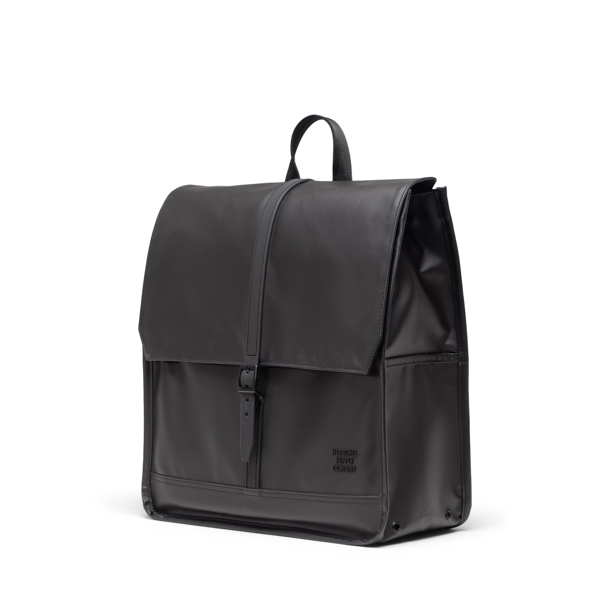 Siyah Herschel City Suya Dayanıklı Kumaş Mıknatıslı Kapama Sırt Çantası, 14" Laptop Uyumlu, 18 L