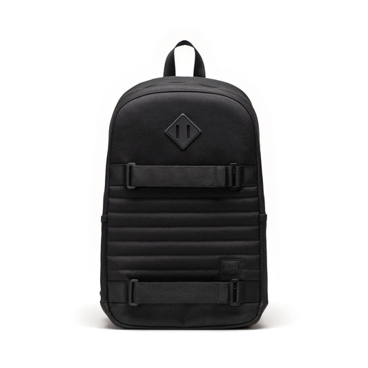 Siyah Herschel Fleet |Su İtici Kumaş Kaykay Taşıma Askılı Sırt Çantası, 16" Laptop Uyumlu, 28 L