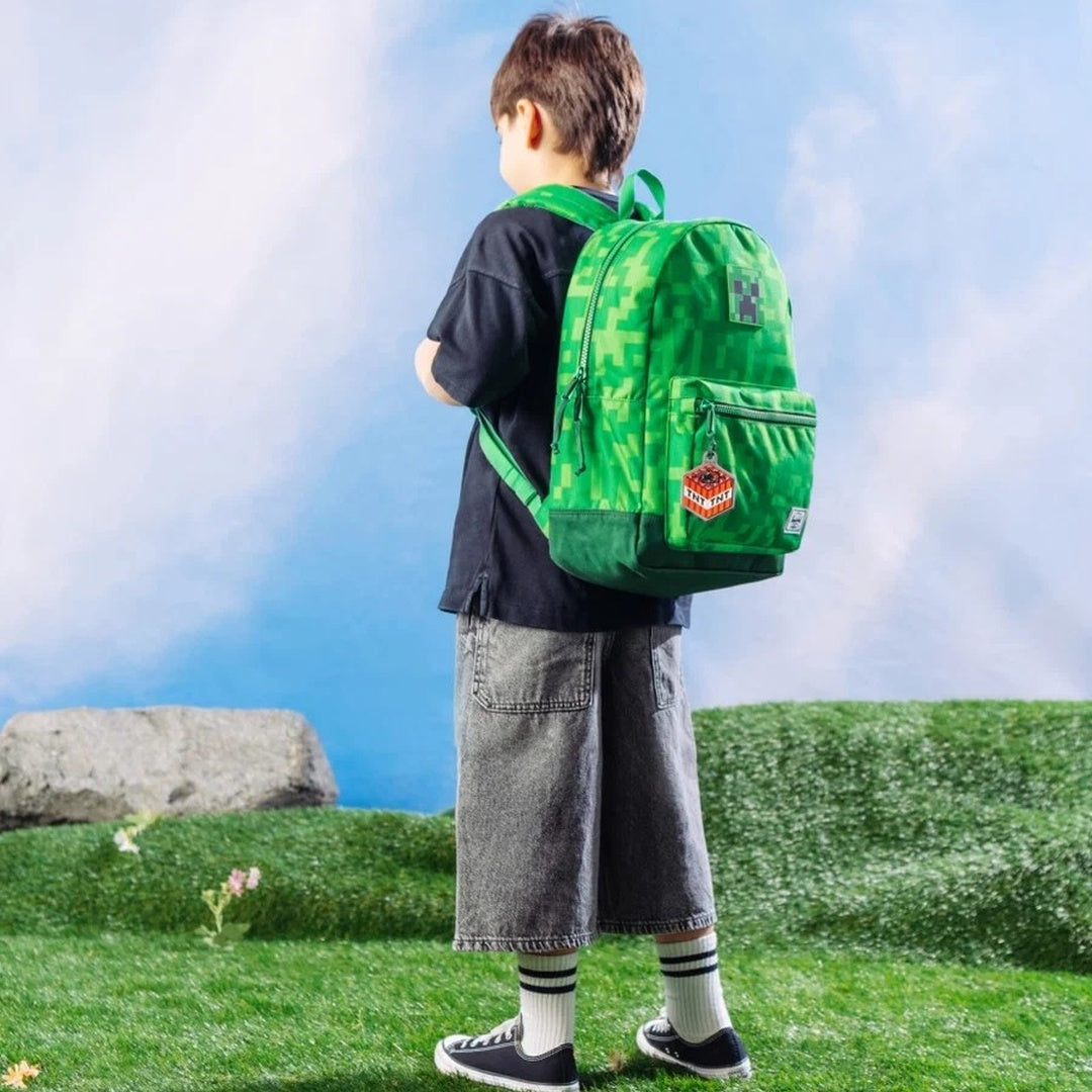 Herschel x Minecraft Heritage™ Genç | Su İtici Kumaş Okul Sırt Çantası, 8 -12 Yaş, 26 L