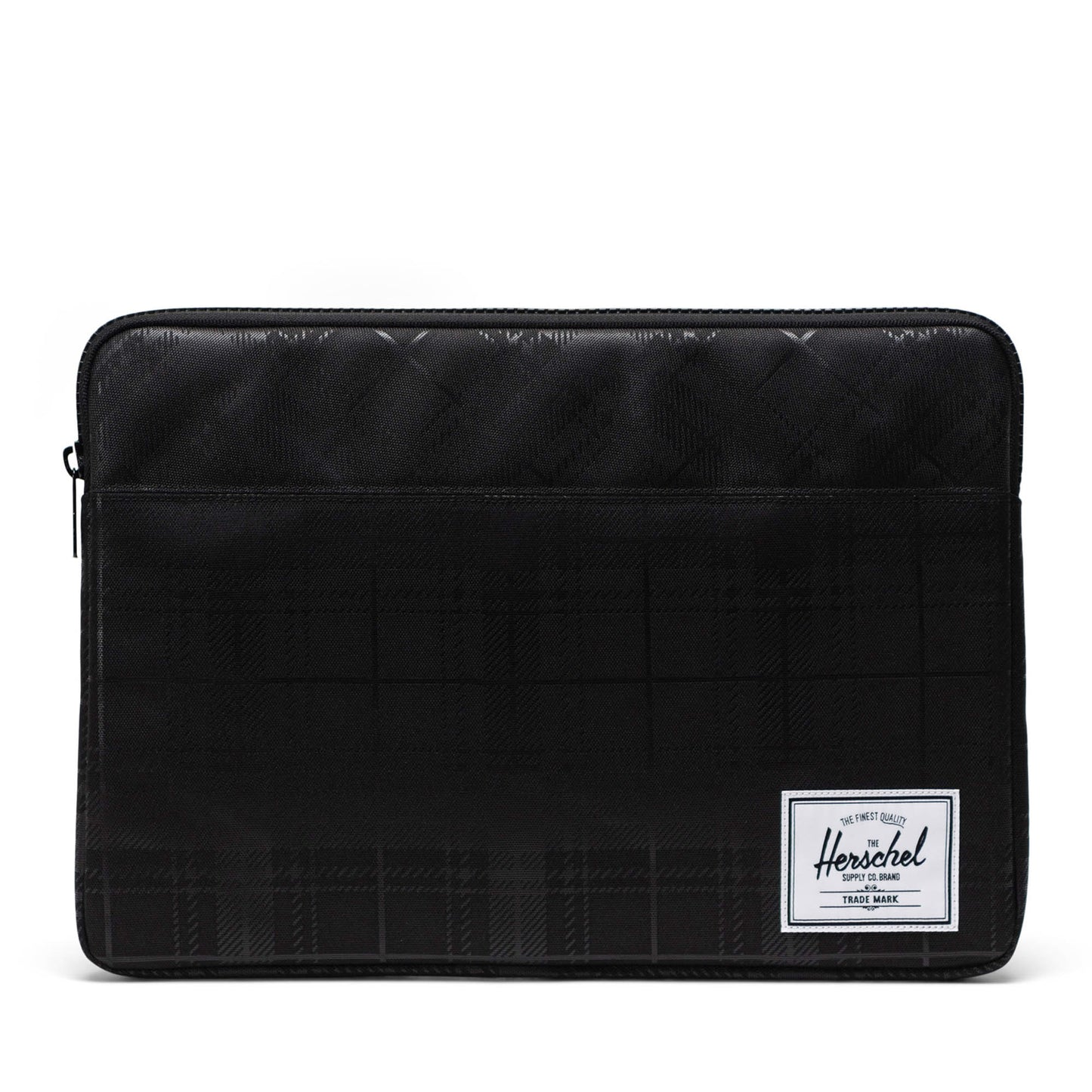 Siyah Gofre Ekose Herschel Anchor Suya Dayanıklı Kumaş 16" Laptop Kılıfı
