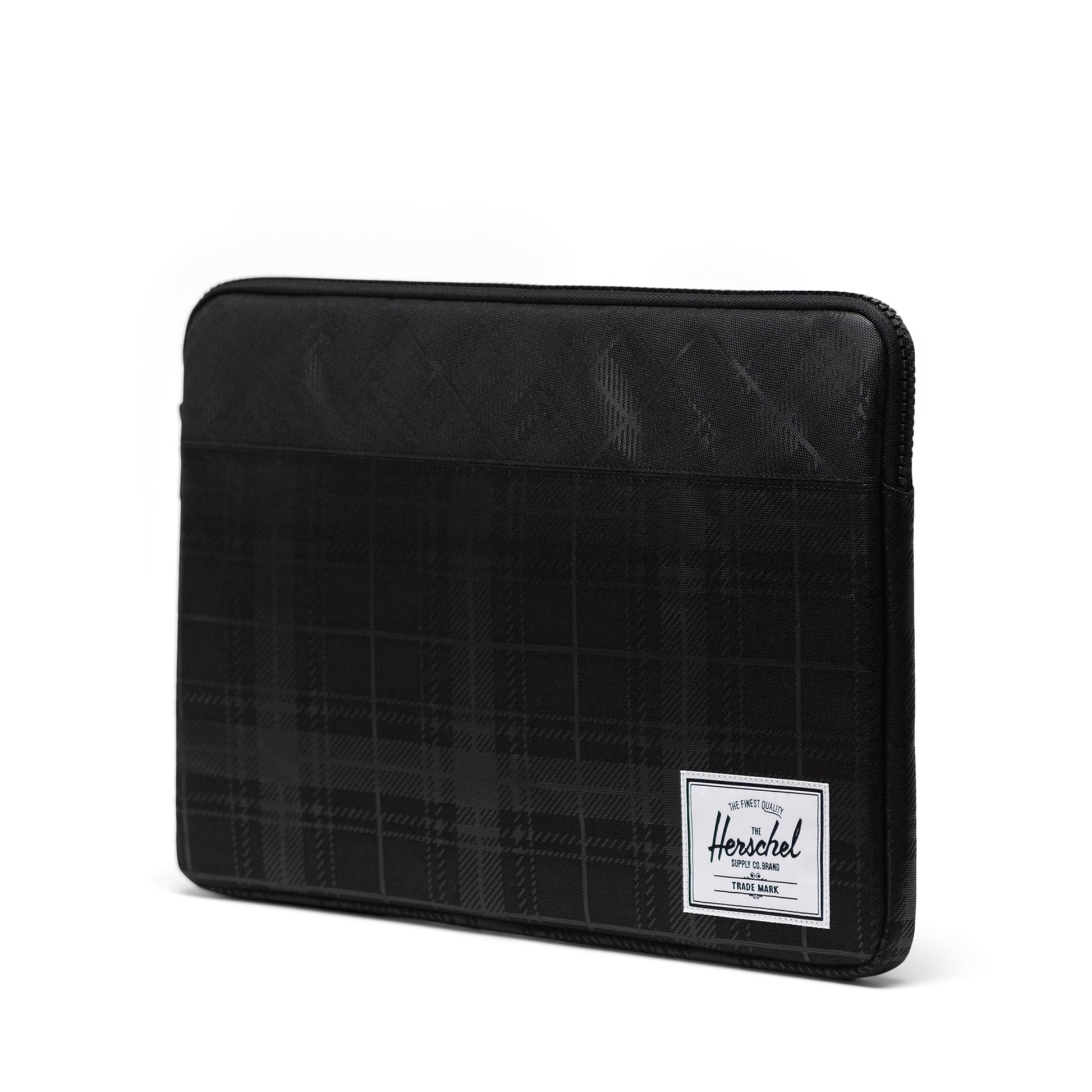 Siyah Gofre Ekose Herschel Anchor Suya Dayanıklı Kumaş 16" Laptop Kılıfı