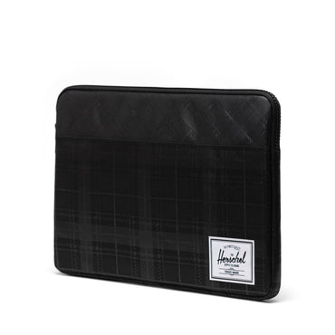Siyah Gofre Ekose Herschel Anchor Suya Dayanıklı Kumaş 16" Laptop Kılıfı