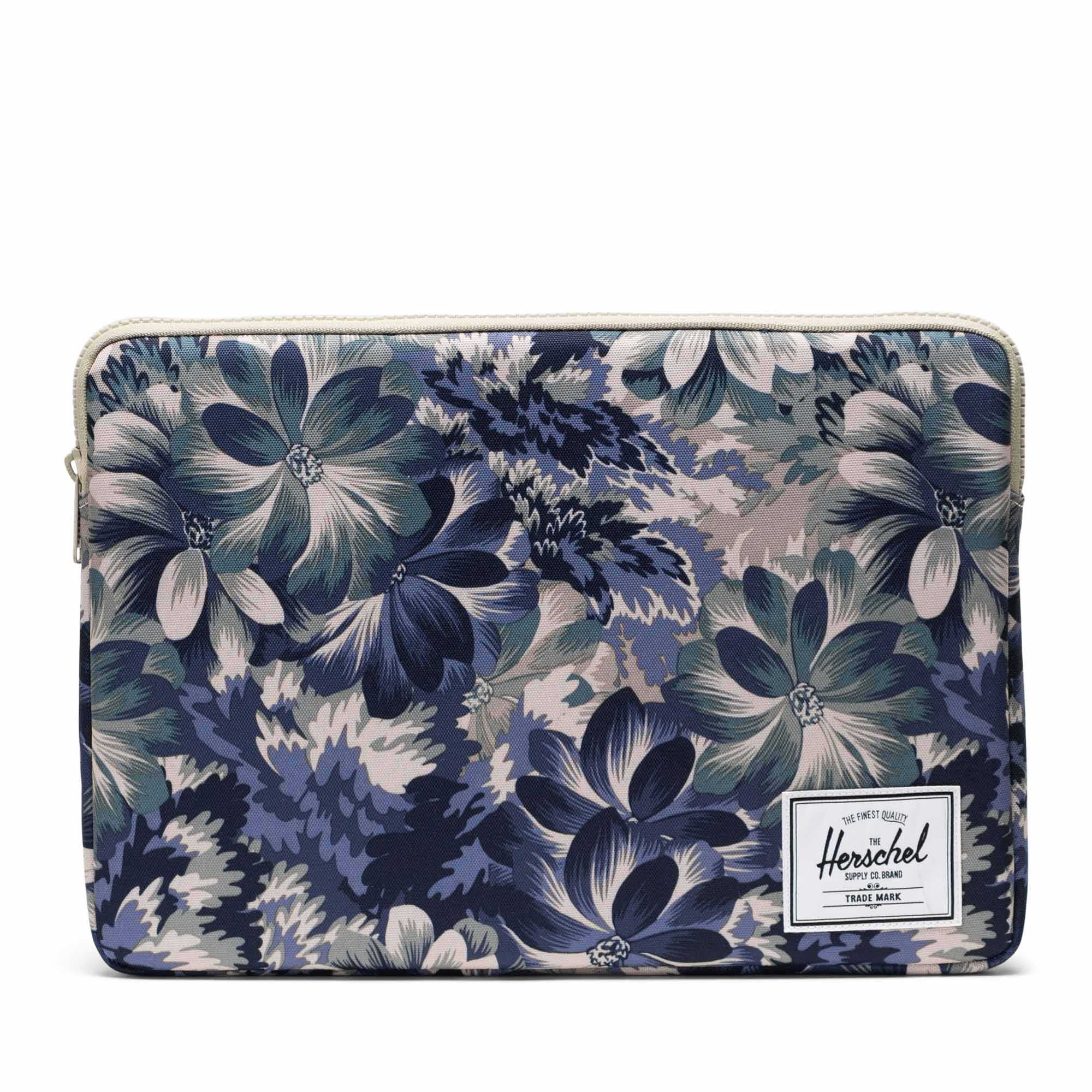 Çiçekli Lacivert - Siyah Herschel Anchor Suya Dayanıklı Kumaş 16" Laptop Kılıfı