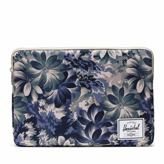 Çiçekli Lacivert - Siyah Herschel Anchor Suya Dayanıklı Kumaş 16" Laptop Kılıfı