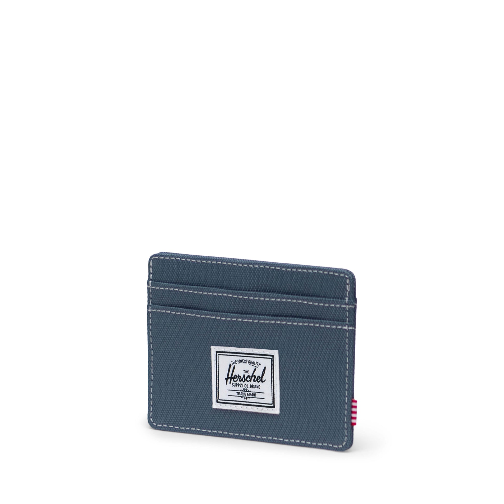 Dikişli Buğulu Mavi Herschel Charlie RFID Korumalı Kartlık