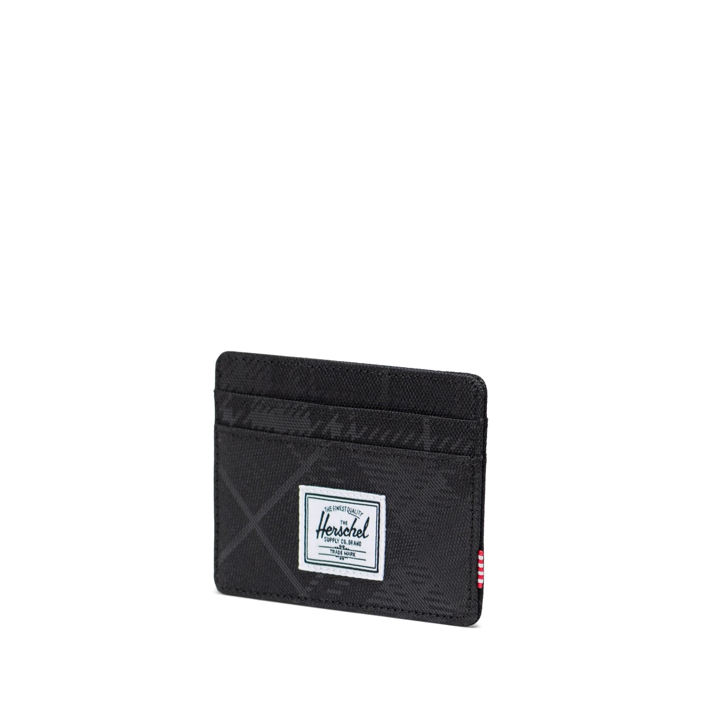 Siyah Gofre Ekose Herschel Charlie RFID Korumalı Kartlık
