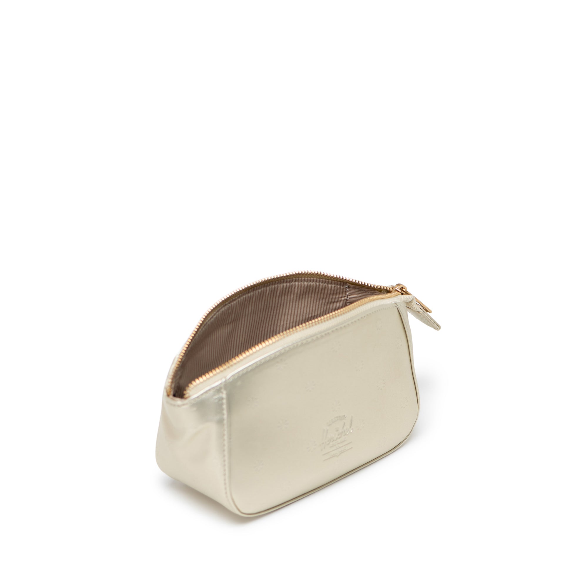 Çiçekli Şampanya Herschel Milan Vegan Deri Kişisel Bakım Küçük Makyaj Çantası, 1 L