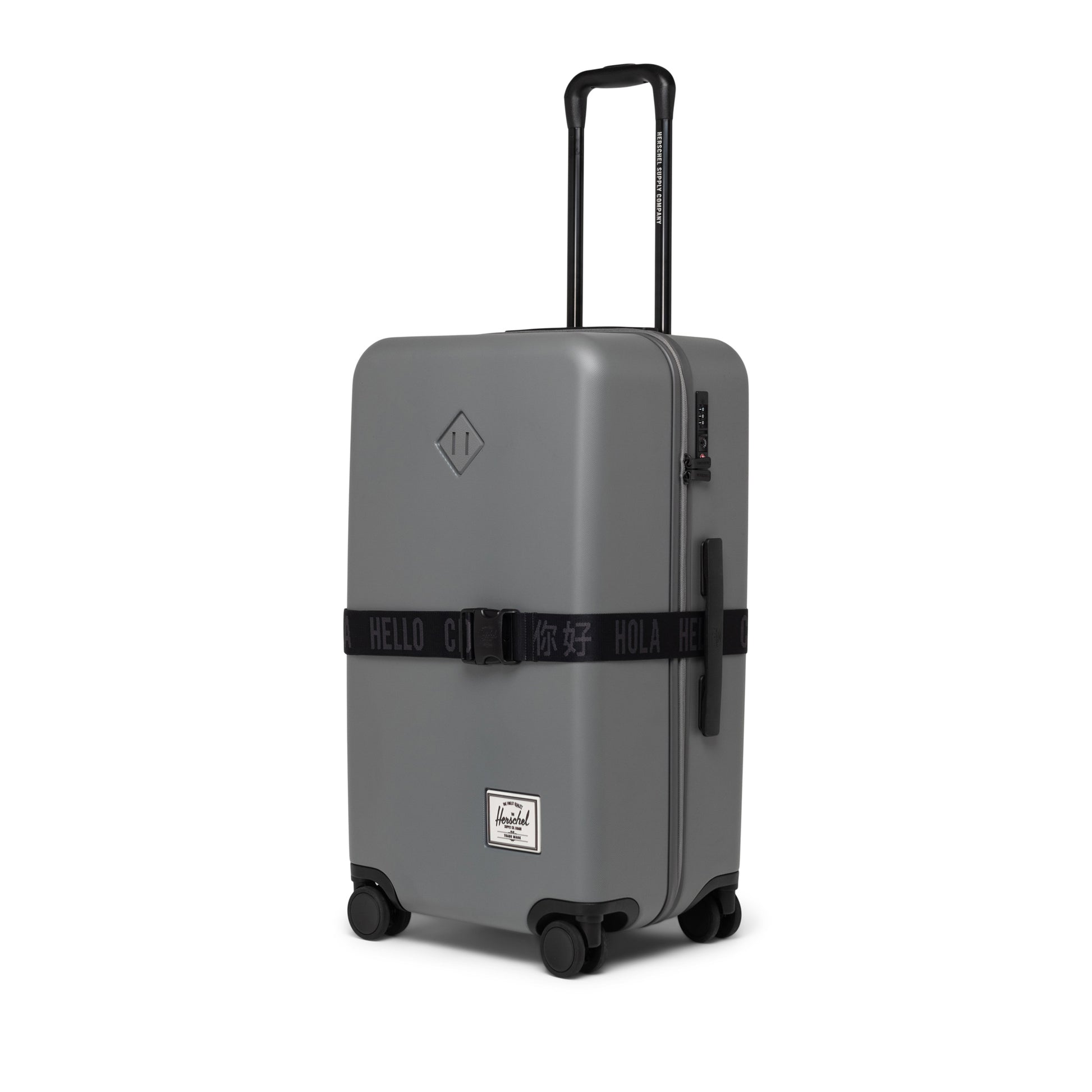 Siyah Herschel Luggage Belt Ayarlanabilir Kayışlı Bagaj Kemeri