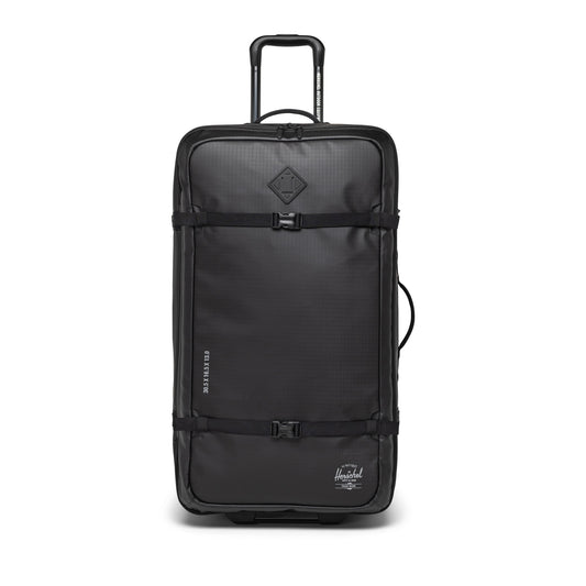 Siyah Herschel Hybrid Roller Dört Mevsim Kumaş ve Dayanıklı Gövde Kabin Boy Valiz, 96 L
