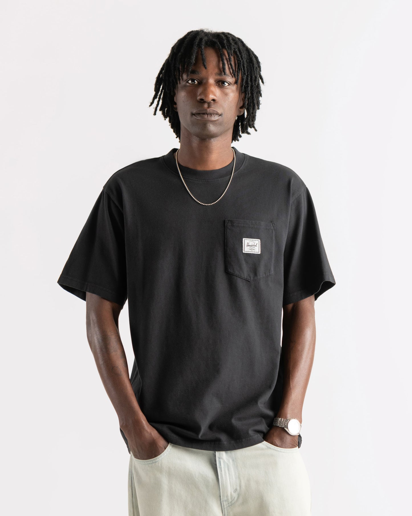Siyah Herschel Cepli Erkek TShirt
