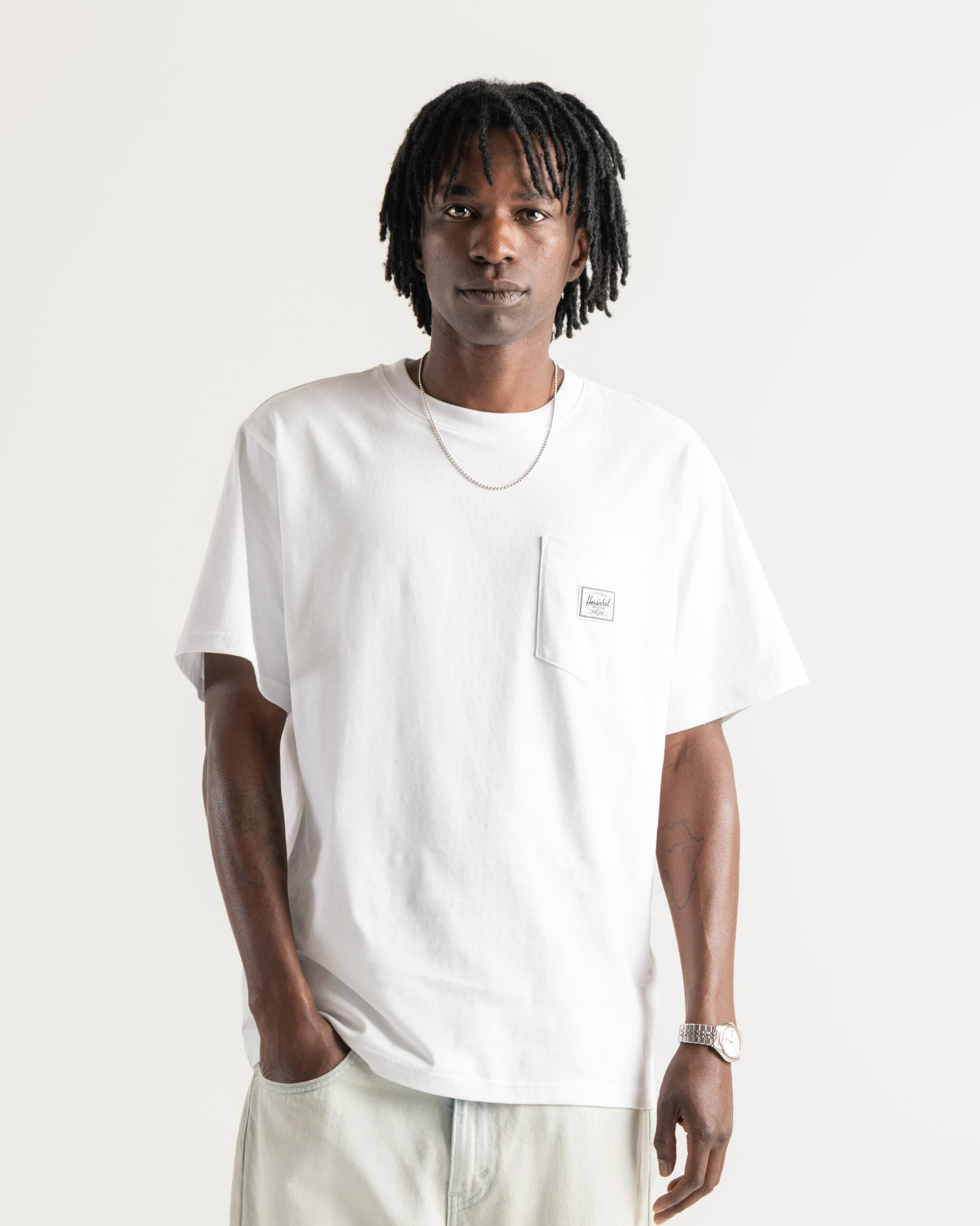 Beyaz Herschel Cepli Erkek TShirt