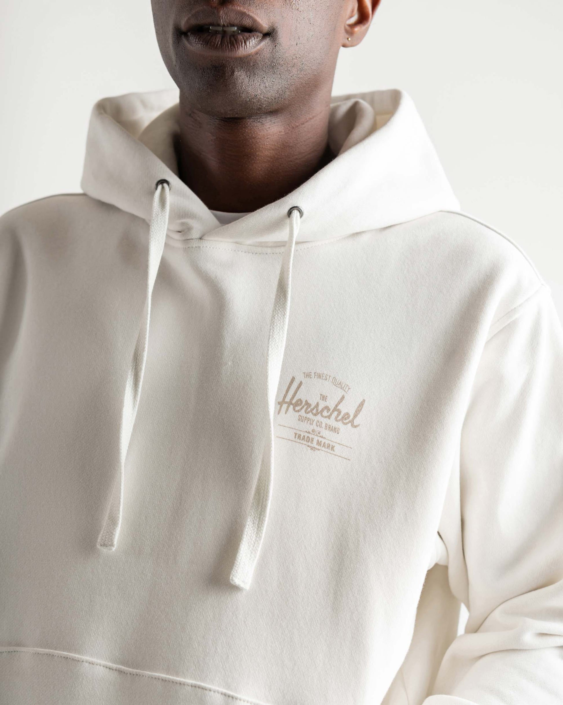 Kirli Beyaz - Bulut Grisi Herschel Basic Hoodie Men's Black/White