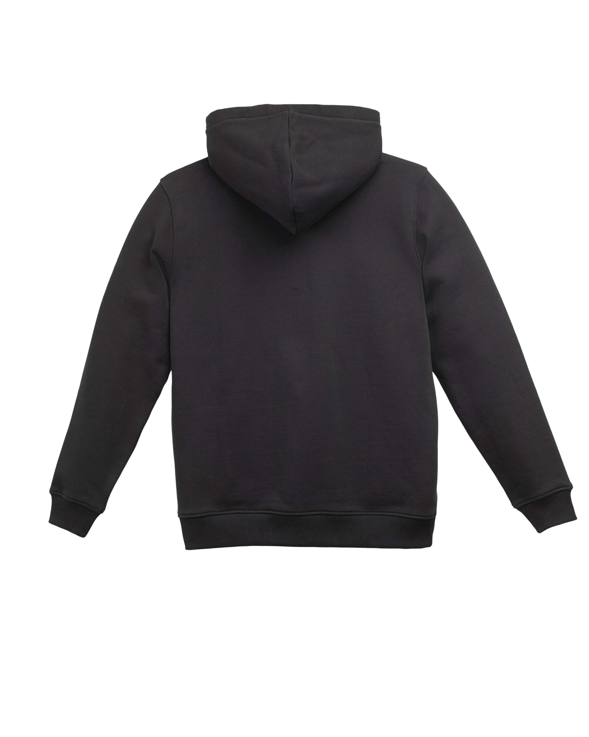 Siyah - Beyaz Herschel Basic, Logo Baskılı Erkek Pamuk Fermuarlı, Kapüşonlu Sweatshirt, Ribana Kol ve Etek Ucu