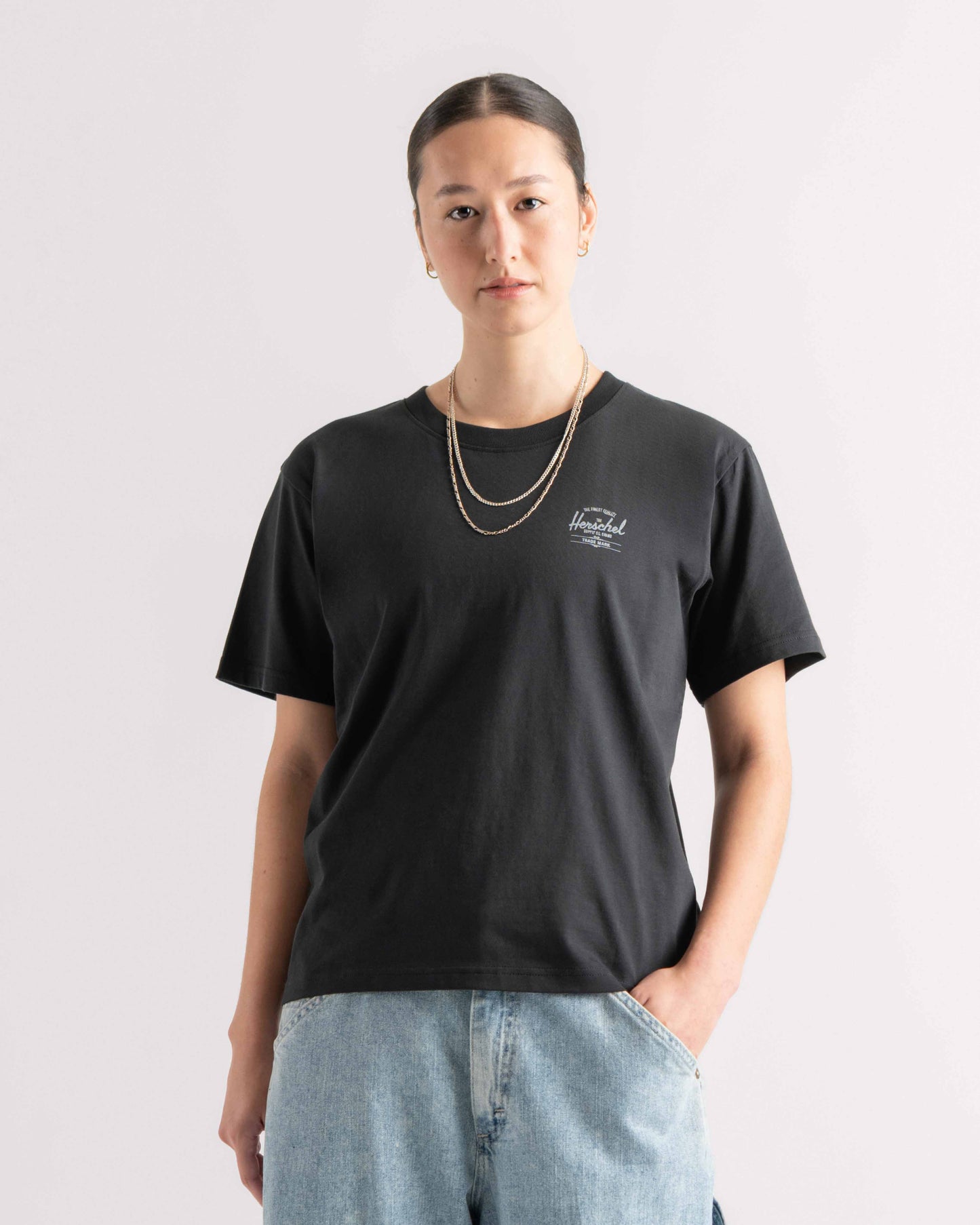 Herschel | Basic Kadın Pamuklu Kısa Kollu Tişört