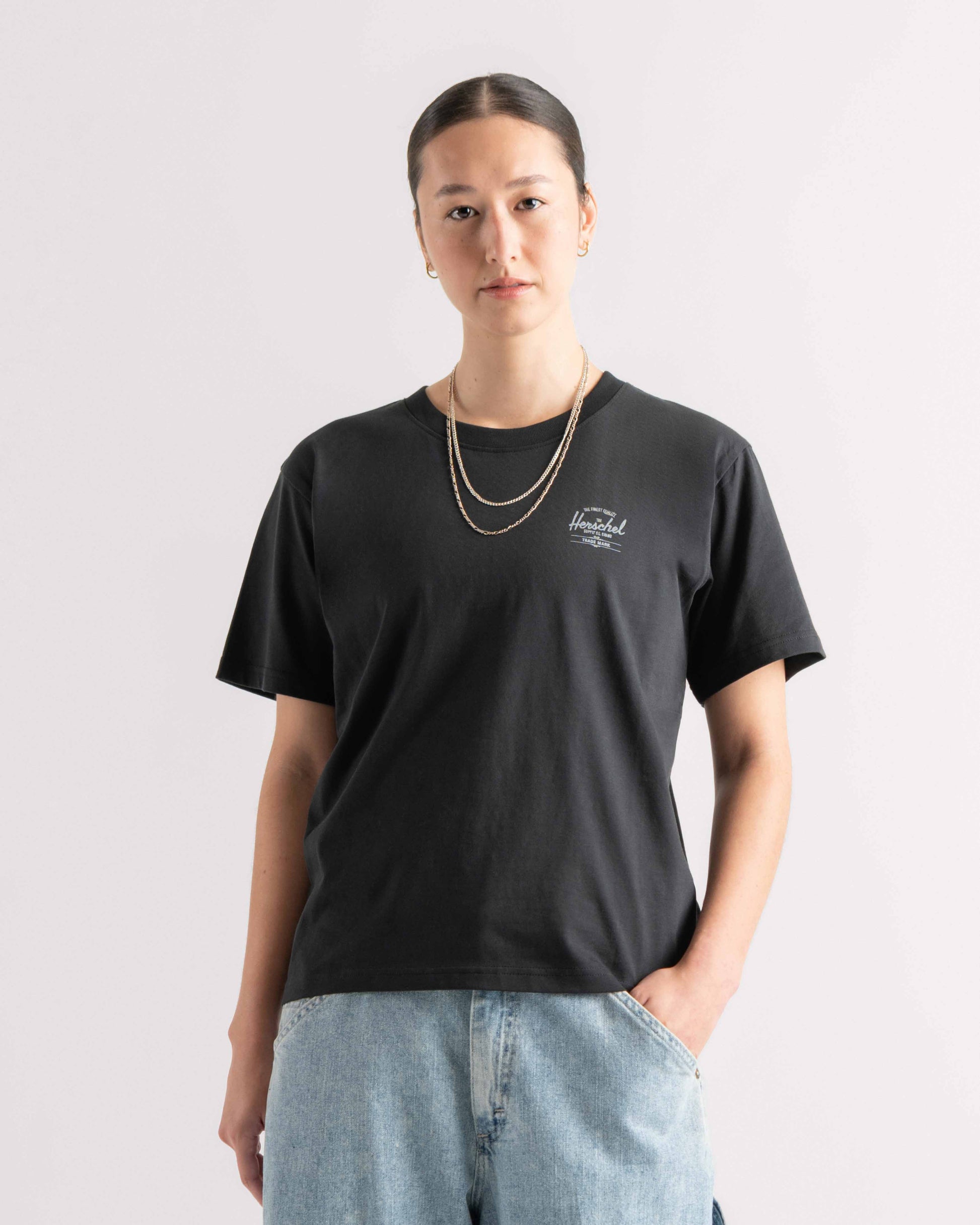 Herschel | Basic Kadın Pamuklu Kısa Kollu Tişört
