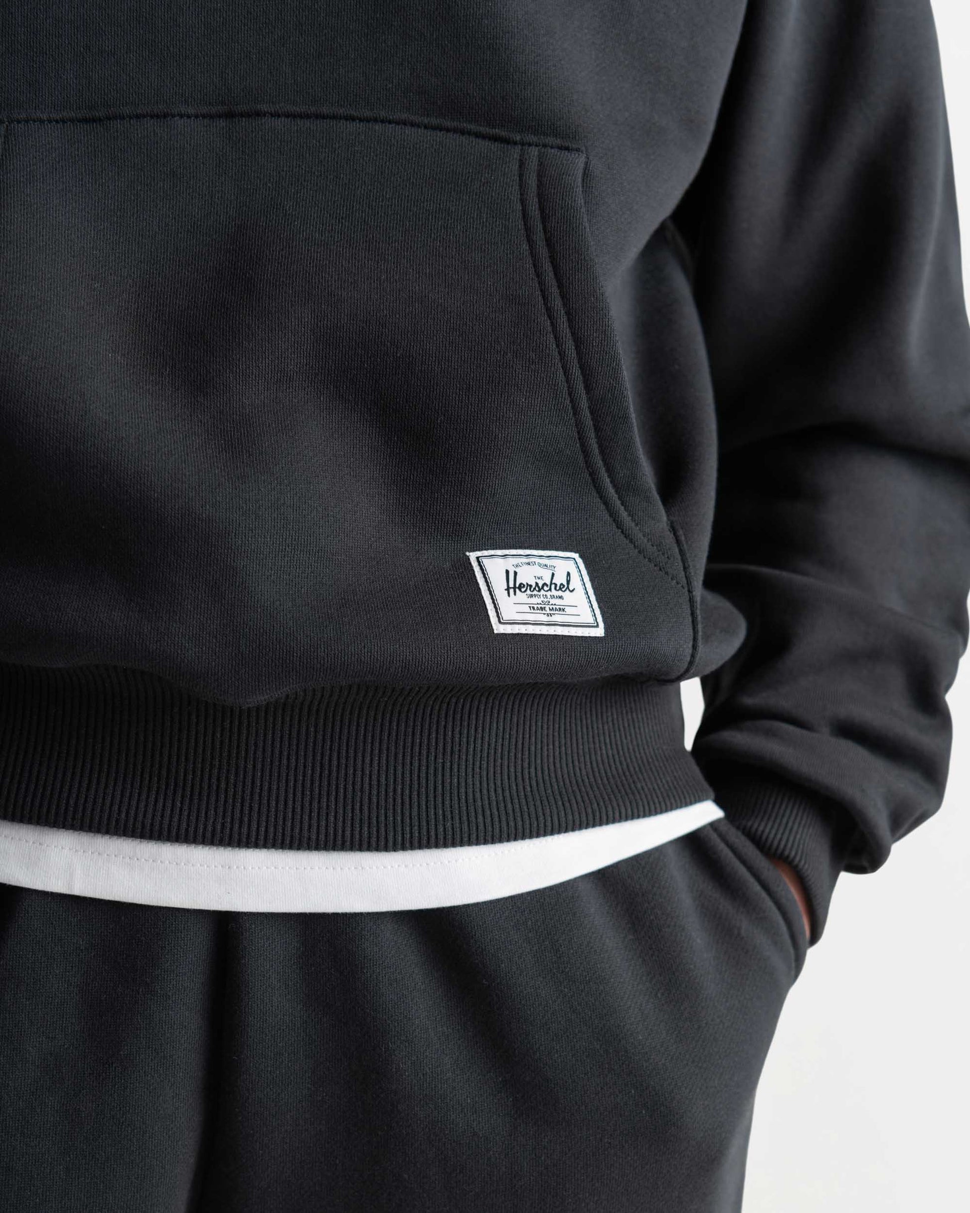 Siyah Herschel Basic Kadın Pamuklu Kapüşonlu Sweatshirt