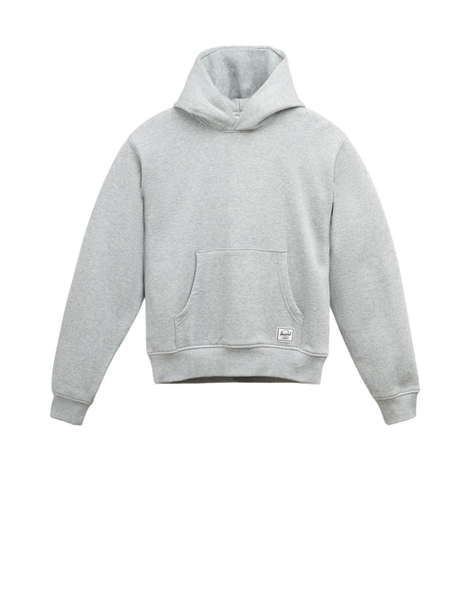 Açık Gri Melanj Herschel Basic Kadın Pamuklu Kapüşonlu Sweatshirt