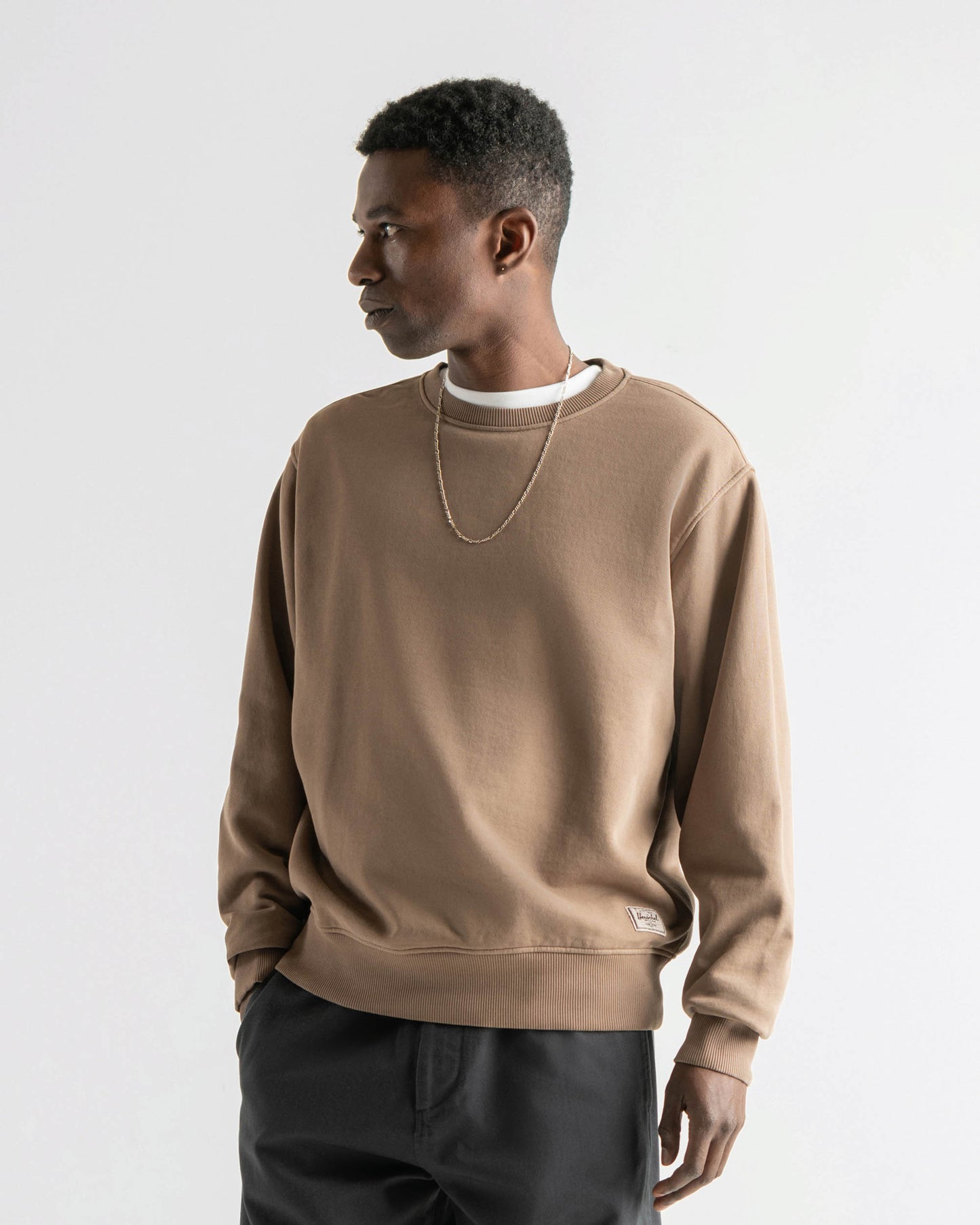 Herschel | Basklı Pamuk Erkek Sweatshirt