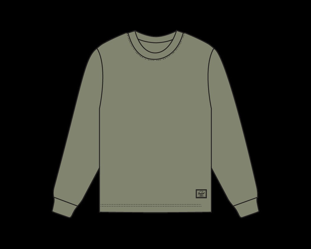 Herschel | Basklı Pamuk Erkek Sweatshirt