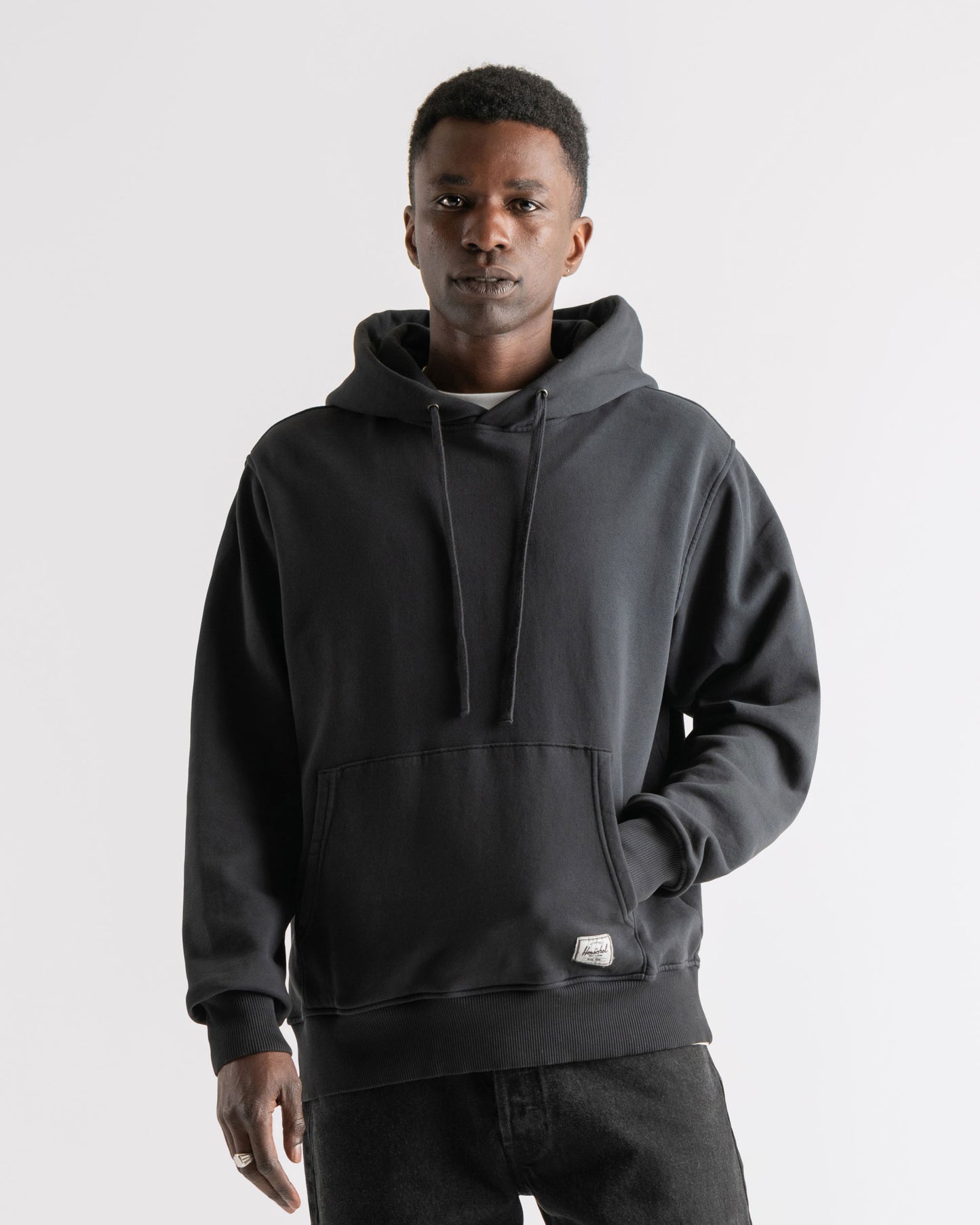 Siyah Herschel Pigment Dye Classic Cepli Erkek Sweatshirt