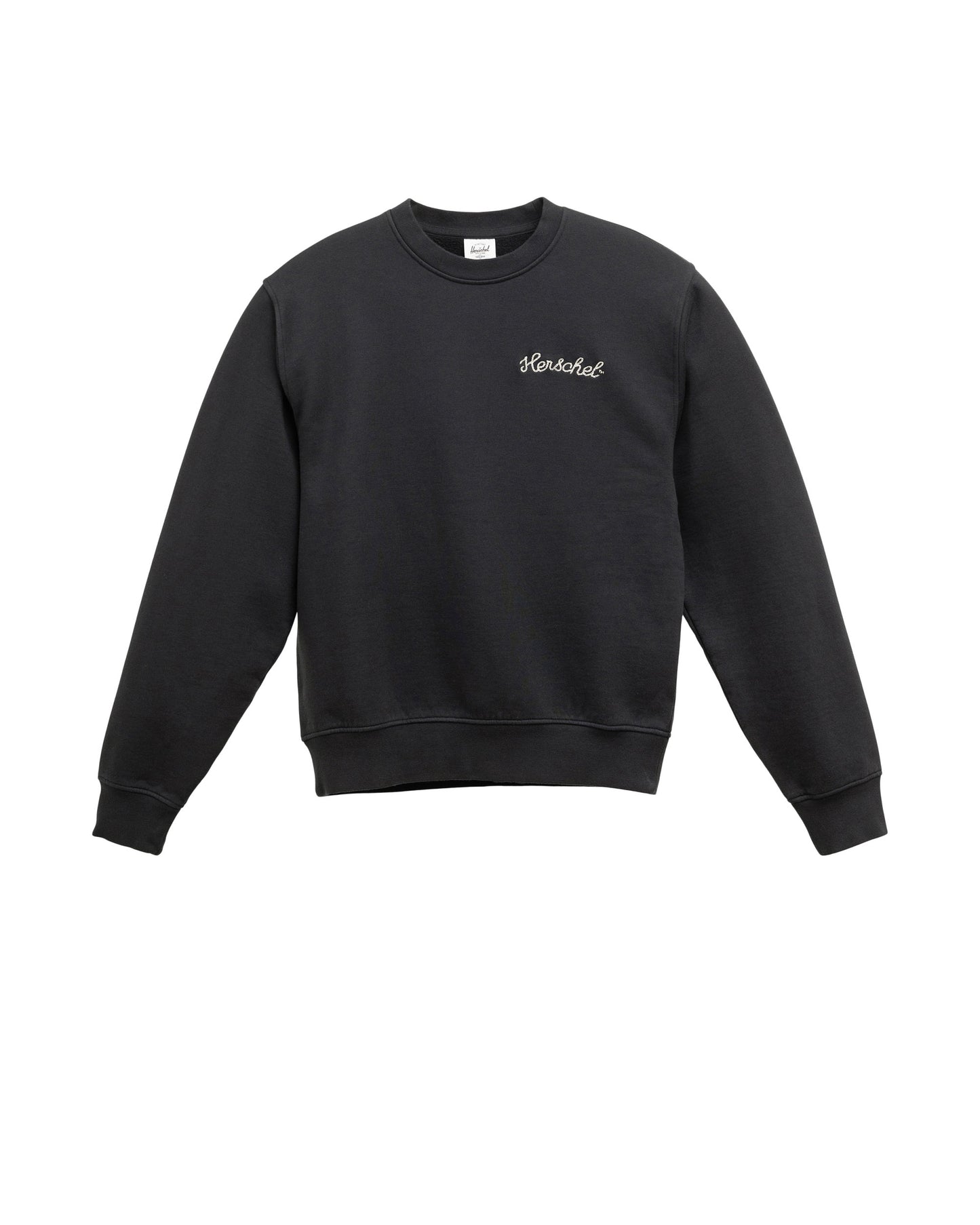 Siyah Herschel Chain Stitch Kadın Pamuklu Sweatshirt