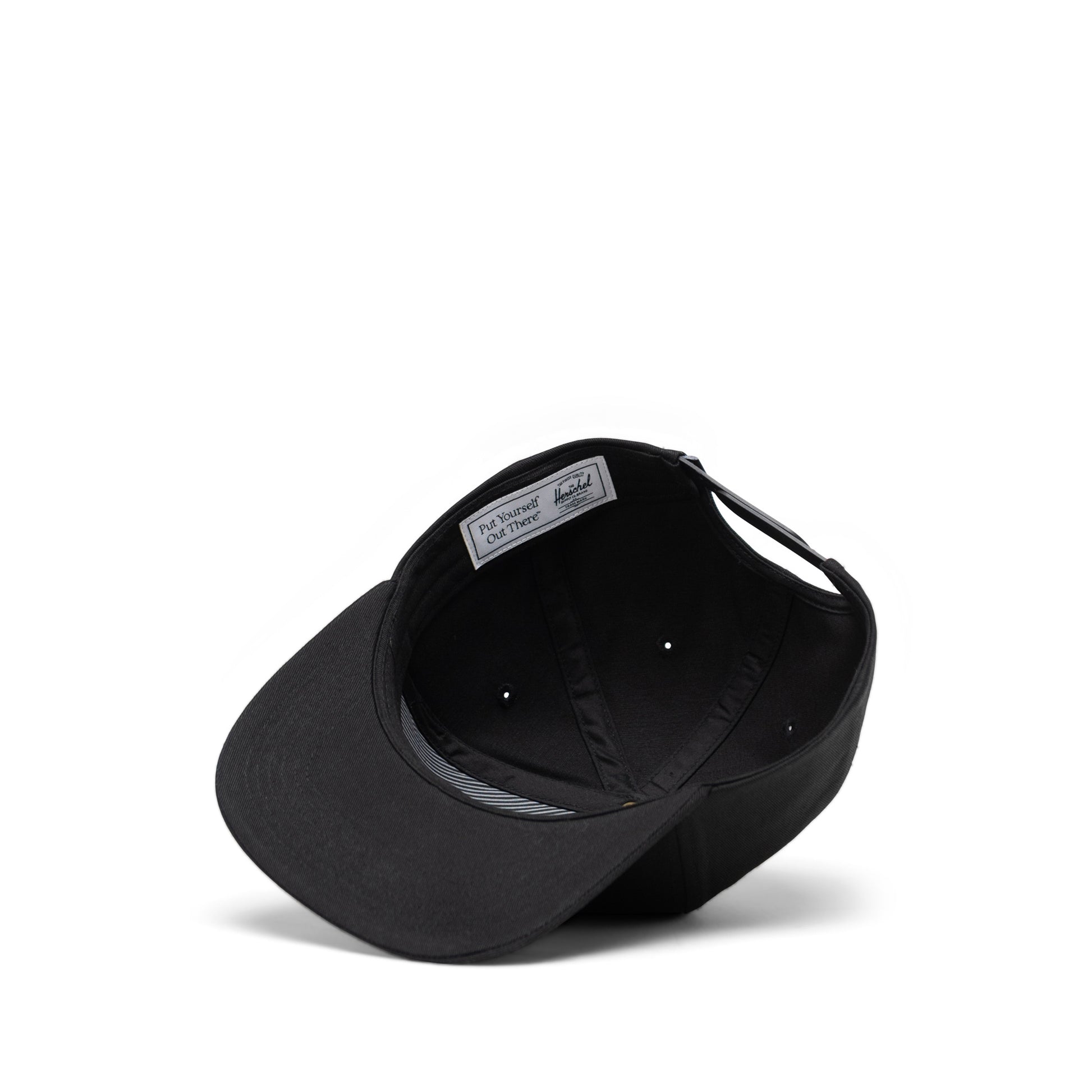 Siyah Herschel Whaler 6 Panel Crest Şapka Şapka
