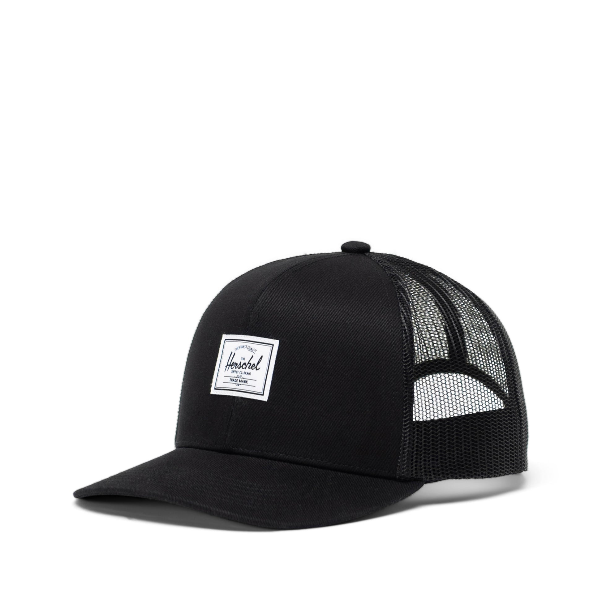 Siyah Herschel Whaler Cotton Mesh Spor Şapka