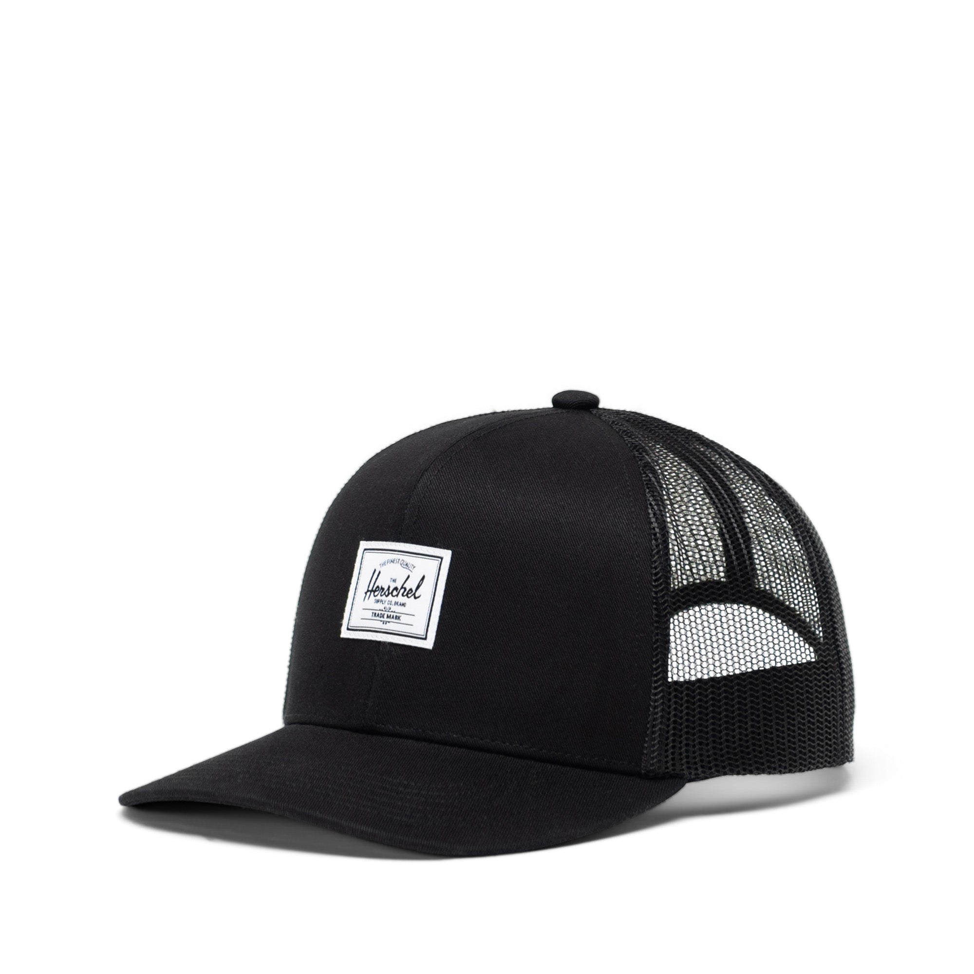 Siyah Herschel Whaler Cotton Mesh Spor Şapka