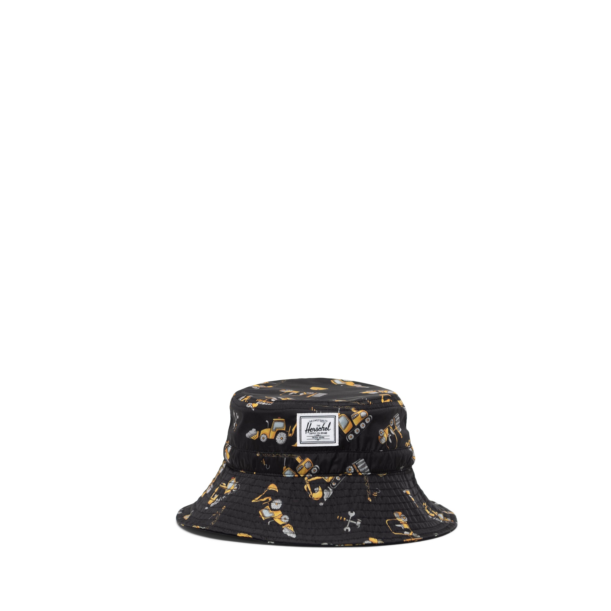 Siyah Construction Site Herschel Beach UV Bebek Bucket Şapka 6-18 Ay